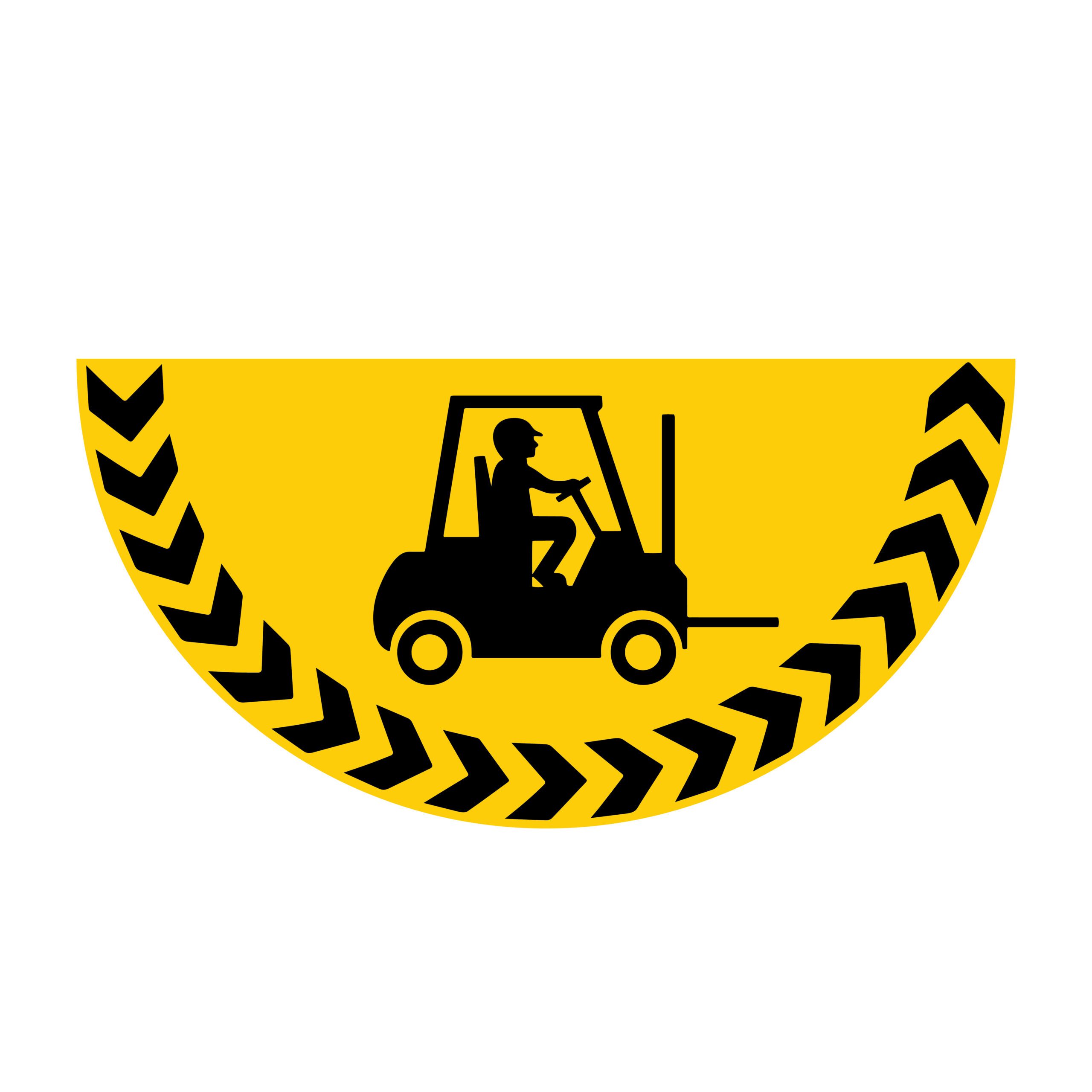 MH-USA Floor Graphic Markers - Half Circle - W.750mm - Forklift Symbol ...