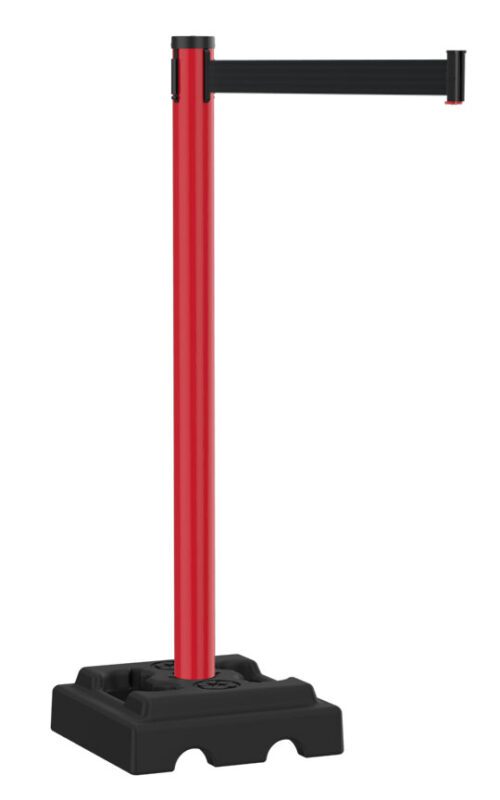 Red Crowd Control Post Visiontron Utility Safety 300 Series Crowd Control Red Post Stanchion ...