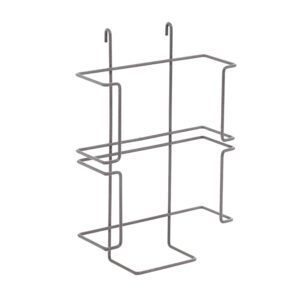 Inspired by the Metro GBHHK4-T, this metal wall mount features two tiers of rectangular shelves perfect for SmartWall. Its minimalist open-frame design, with easy-hanging hooks and a chic metallic finish, offers an industrial style ideal for efficient item organization.