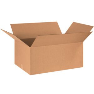 An open, empty MH-USA 36 x 24 x 18 corrugated box with extended flaps against a plain white background, ideal for storage or shipping, comes in bundles of ten.