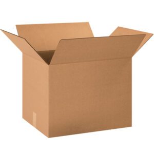 A large MH-USA 40 x 30 x 30 corrugated box with open flaps is shown against a plain white background.