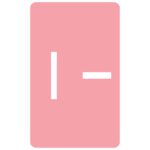 The pink rectangular card, like the Smead AlphaZ ACCS Color-Coded Alphabetic Label I (67179), features white vertical and horizontal lines for stylish organization, coming in packs of 100 labels.