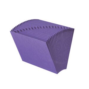 A sleek Smead Expanding File, alphabetic A-Z, with 21 letter-size pockets and labeled tabs, in purple (70721).