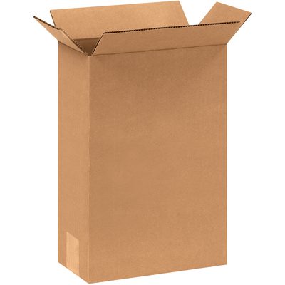 8412.jpg The MH-USA 8 x 4 x 12 Corrugated Box, flaps extended outward against a white background, is tall and open, ready to meet your needs. Sold as a bundle of 25.