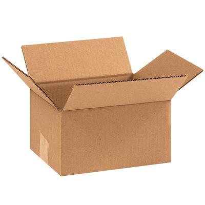 975.jpg A bundle of MH-USA 9 x 7 x 5 corrugated boxes (25/bundle) with extended flaps is showcased against a plain white background.