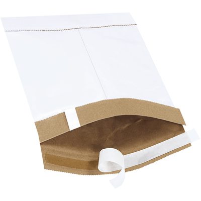 B803WSS.jpg The MH-USA 6 x 10 white Lbs0 self-seal padded mailers offer secure packaging with a brown expandable interior and peel-and-seal strip, available in cases of 250.