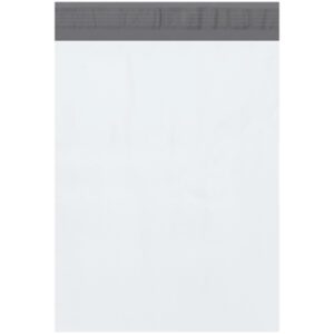 A plain white sheet with a dark gray binding strip stands against a neutral background, echoing the clean simplicity of MH-USA 10 x 13 Poly Mailers (1000/Case).