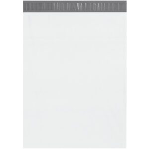 The MH-USA 14 1/2 x 19 (100 Pack) Poly Mailers have a simple translucent design and a gray tamper-evident strip, making them ideal for securely shipping or storing items.