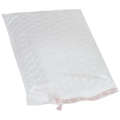 B923.jpg The 10 1/2 x 16 Jiffy Tuffgard Extreme® Bubble Lined Poly Mailer in white features a peel-and-seal strip and quilted padding for optimal protection. Ideal for reliable shipping, available in cases of 50.