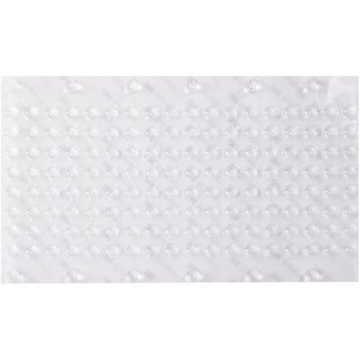 BN3M5302.jpg A rectangular white tactile paving tile with raised domes offers guidance, much like the 3M™ Bumpon™ Clear Dome Protective Tape - 5/16 x 1/12 (3,000/Case), ensuring safety and clarity.