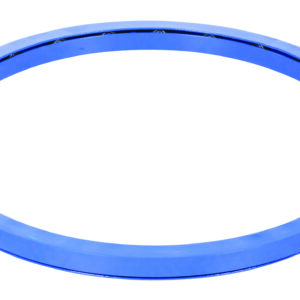 The Vestil Manual Carousel 4000 Lb Capacity 36 In features a smooth blue circular ring with a reflective surface, set against a white background.