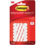 The Command™ Refill Strips - Mini 17020 (6 Sets) package offers a damage-free, convenient hanging solution with red and white packaging, featuring English and Spanish text. It includes 12 total strips organized into 6 sets for your lightweight decor needs.