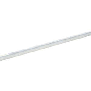 The Vestil Cargo Bar One Piece Galvanized Steel features a long metal design with a black handle, square rubber pad on one end, and a ratcheting mechanism on the other, making it ideal for securing loads during transportation.