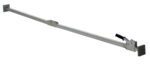 The Vestil Folding Cargo Bar 2 Piece Galvanized Stl features rubber-padded ends for stabilizing loads, a convenient lever, and a grip handle for easy securing and tightening of your cargo.