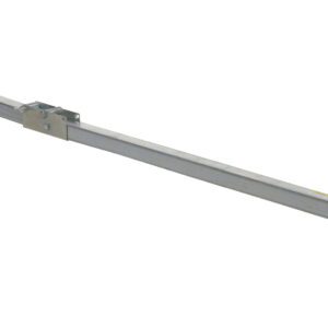 The Vestil Folding Cargo Bar 2 Piece Galvanized Stl features rubber-padded ends for stabilizing loads, a convenient lever, and a grip handle for easy securing and tightening of your cargo.