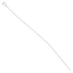 The MH-USA 8 Beaded Security Tie comes in a natural finish against a plain white background, showcasing its white plastic construction with a ridged texture and looped head. They are available in cases of 2000 and provide reliable fastening for various applications.