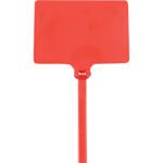 The MH-USA 9 fly swatter, similar in design to their 120 lbs red identification cable ties, features a long handle with a rectangular head for easy reach.