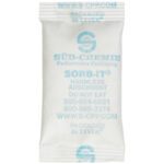 A small SORB-IT packet, labeled with SÜD-CHEMIE Performance Packaging, is the MH-USA 1 1/16 x 2 1/16 Silica Gel Packet. It’s a harmless adsorbent in Tyvek, marked DO NOT EAT, and includes contact numbers. (3000/Case).