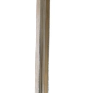 The Vestil Horizontal Drum Gauge Level Indicator includes a metal water gauge with a long transparent tube on a right-angle pipe fitting, shown against a white background.