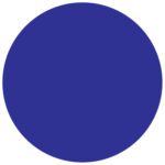 A prominent solid blue circle on a white background evokes the MH-USA 2 Circles - Blue Removable Labels, available in rolls of 500.