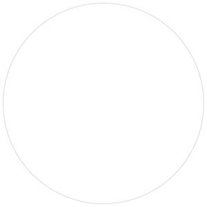 The design features a sleek, plain white circle with a thin, light gray outline on a white backdrop, similar to MH-USAs 3 White Removable Circle Labels (500/Roll).