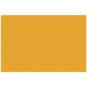 A solid, mustard yellow rectangle fills the entire image, echoing the bold simplicity of MH-USAs 2 x 3 Fluorescent Orange Removable Rectangle Labels (500/Roll).