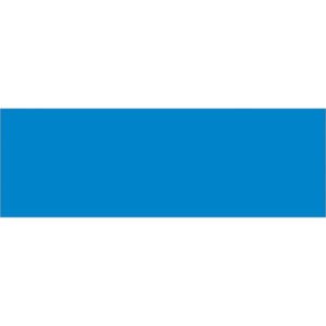 A solid blue rectangle, similar to the MH-USA 3 x 9 Light Blue Inventory Rectangle Labels (250/Roll), placed on a pristine white background.