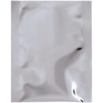 A shiny, silver foil pouch from the MH-USA 3 x 5 Moisture Barrier Bags (1000/Case) collection is placed against a white background without markings or labels.