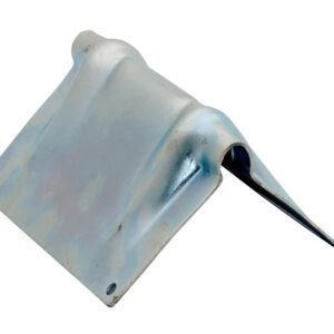 Similar to the Vestil Steel Edge Guards 10 Pcs 7.5 X 4.87, this tool has a curved, hollow center and angled edges for shaping metal sheets. Its silver finish provides durability and functionality in any workshop.