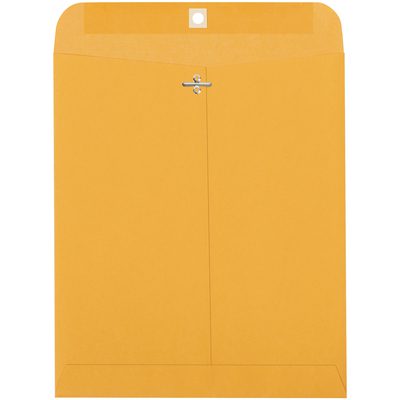 EN1019.jpg The 10 x 12 Kraft Clasp Envelopes (500/Case) come with a metal clasp closure and reinforced hole, ideal for secure document storage or mailing, ensuring you always have a reliable supply.