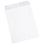 The MH-USA 12 x 15 1/2 white self-seal envelopes, featuring a printed ruler design and clean vertical seam, add practicality and style for organized mailing. Available in cases of 500.