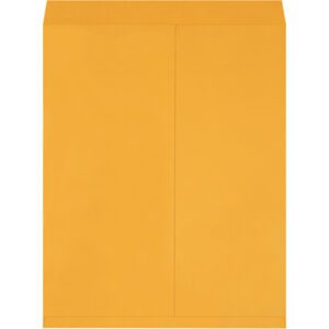 Set against a white background is a plain, large yellow envelope with a top flap. Ideal for mailing documents, the 24 x 30 Kraft Jumbo Envelopes (100/Case) provide a spacious and dependable solution for your postal requirements.