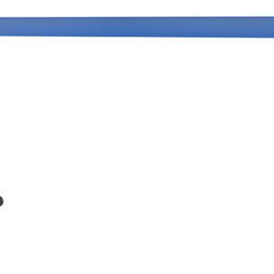 The Vestil Fixed Ht. Stl Gantry Crane 6K 20Ft Kd is designed for efficient heavy lifting and features a portable design with a blue horizontal beam, two blue vertical legs highlighted by yellow brackets, and four wheels for easy mobility.
