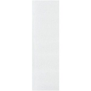 A simple white vertical rectangle with a subtle texture, like the MH-USA 3 x 10 Flush Cut Foam Pouches (500/Case) against a white background, captures the essence of an elongated yoga mat or similar functional item.