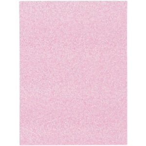 A rectangular sheet of pink glitter paper with a consistent shimmer, similar to the shine on MH-USAs 3 x 4 Anti-Static Flush Cut Foam Pouches (500/Case).