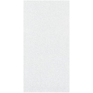 A rectangular frosted glass sheet, subtly textured, appears opaque and slightly reflective, gently diffusing light like the MH-USA 4 x 8 Flush Cut Foam Pouches (500/Case) with a uniform cloudy look.