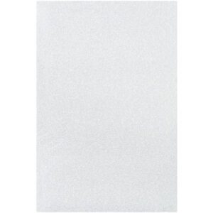 A rectangular sheet of textured frosted glass, akin to MH-USA 8 x 12 Flush Cut Foam Pouches (150/Case), is displayed against a plain background. Its speckled surface diffuses visibility but lets light pass through.