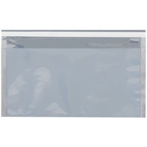 The MH-USA 6 1/4 x 10 1/4 Translucent Silver Glamour Mailers, available in cases of 250, feature a smooth, shiny finish and a self-sealing adhesive strip for secure mailing.