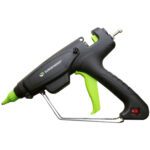The MH-USA Industrial Heavy-Duty Glue Applicator features a black and green design, a sturdy metal stand, and prominently displays the Surebonder brand.
