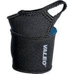 The MH-USA Neoprene Wrist Wrap Support, in black with white VALEO branding and visible stitching, has a blue interior. Each case includes two pairs for optimal lifting support.