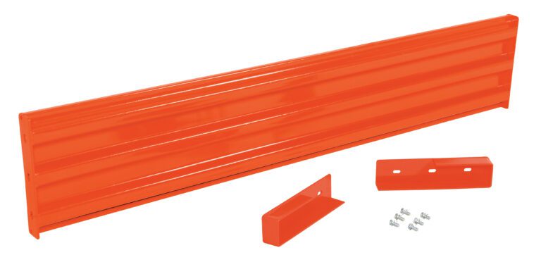 GR-F3R-DI-7-OR_A.jpg The Vestil Drop-In Style Guard Rail 7 Ft Orange set includes a 7 ft orange panel, two brackets, and four screws. Each metal component has pre-drilled holes to facilitate easy assembly or mounting.