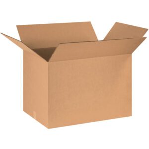 The MH-USA 30 x 20 x 20 Double Wall Boxes, available in bundles of ten, are open with flaps extended. This sturdy brown cardboard box is against a plain white background, perfect for secure packaging needs.
