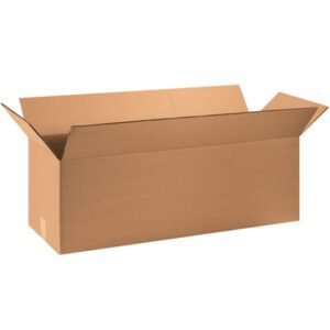 An empty MH-USA 36 x 12 x 12 Double Wall Box, part of a 10/Bundle set, is open with flaps standing upright, placed against a plain white background.