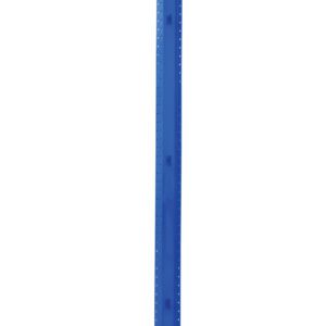 The Vestil Heavy Duty Double Cantilever 14Ft 24 Arm is a tall blue metal rack with a vertical column of evenly spaced holes and a horizontal support base, perfect for warehouse shelving systems, set against a plain white background.
