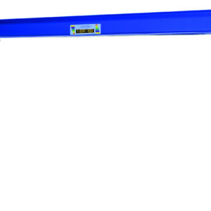 The Vestil Wall Mount Jib Low Clearance 1000 Lb crane is designed for lifting and material handling with a vertical column, horizontal beam arm, and two mounting brackets on its sturdy base. It offers a low clearance design and supports up to 1,000 pounds.