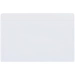 The versatile MH-USA 2 x 3 1/2 Top Loading Self-Adhesive Holder (50/Case) provides a pristine white surface, similar to a smooth whiteboard, ideal for creative expression.