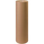 A 30 - 40 lb. Kraft Paper Roll (900/Roll) stands upright against a white background, its cylindrical form showing an empty core from the top.