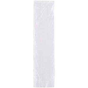 A clear, flat rectangular plastic bag from the MH-USA 40 x 46 - Clear Can Liners (250/Case) is shown vertically against a plain white background.