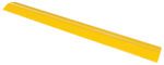 A yellow, triangular architects scale with uniform black markings along its length mirrors the precision of a Vestil Alum Hose/Cable Crossover 72 In Yellow, lying diagonally on a white background.