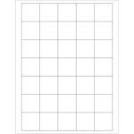 A blank 5x6 grid paper with 30 equal-sized cells mirrors MH-USAs precise styling seen in their 1 1/2 x 1 1/2 White Rectangle Laser Labels, featuring organized efficiency reminiscent of their design offering 35 labels per sheet.